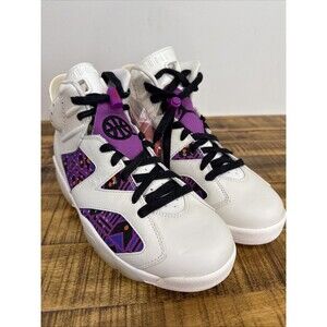 Nike Air Jordan Retro 6 Quai 54 Sail Purple Black CZ4152-101 Quai54 Sz 9.5